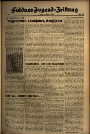 Zweite Ausgabe vom Mittwoch, den 07. Juli 1937.