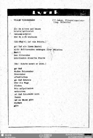 [Gedichte, Gedanken]