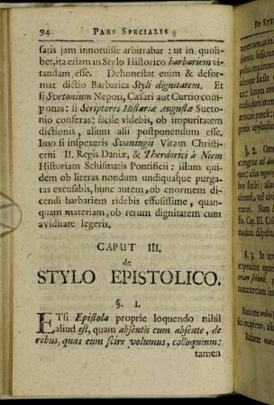 Caput III. de Stylo Epistolico.