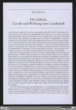 Die Lößnitz, Gestalt und Wirkung einer Landschaft