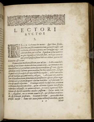Lectori Auctor S.