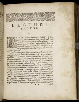 Lectori Auctor S.