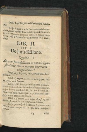 Lib. II. Tit. I. - XV.