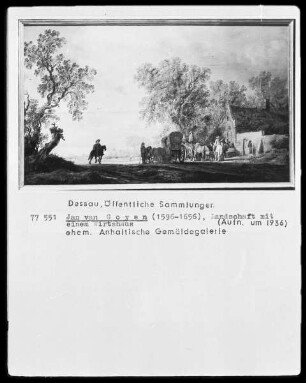Landstraße mit Wirtshaus