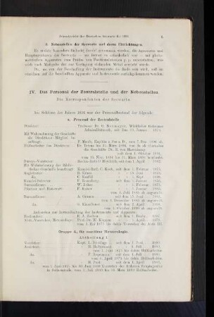 2. Nebenstellen der Seewarte und deren Einrichtungen.
