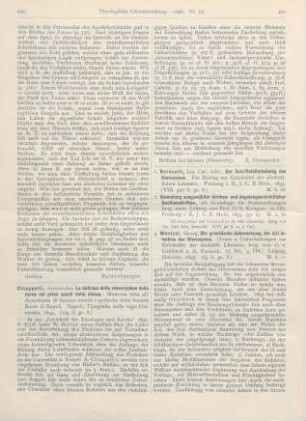 399-400 [Rezension] Chiappelli, Alessandro, La dottrina della resurrezione dela carne nei primi secoli della chiesa