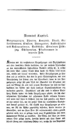 Neuntes Kapitel. Vergnügungen. Theater, Konzerte, Tivoli, Gesundbrunnen. Elysium, Thiergarten. Kaffeehäuser und Restaurationen...