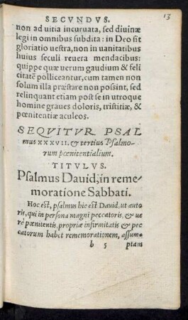 Sequitur Psalmus xxxvii. et tertius Psalmorum poenitentialium.