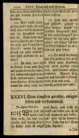 XXXVI. Vom jüngsten gerichte, ewigen leben und verdammniß