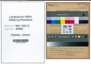 Entnazifizierung Johann Classen, geb. 09.09.1914 (Friseur)
