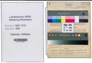 Entnazifizierung Wilhelm Dahmen , geb. 01.02.1900 (Bote)