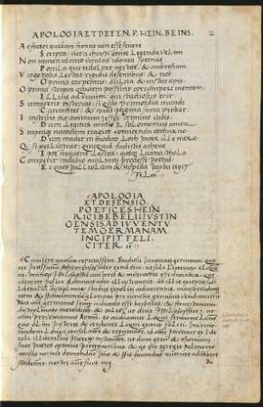 Apologia et defensio poetices
