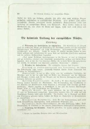 Die koloniale Stellung der europäischen Mächte