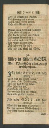70. Alles in Allem GOTT
