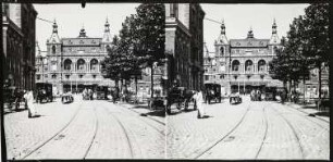 Amsterdam. Blick vom Leidseplein auf die Stadsschouwbourg (heute International Theatre Amsterdam)