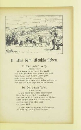 II. Aus dem Menschenleben