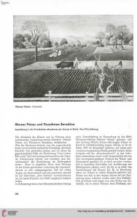 53: Werner Peiner und Paraskewe Bereskine : Ausstellung in der Preußischen Akademie der Künste in Berlin