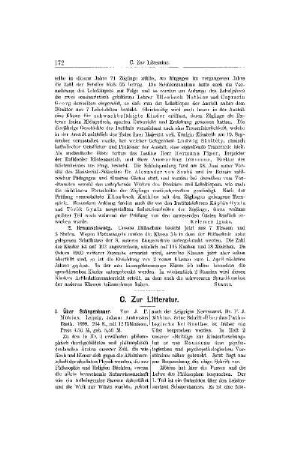 Zur Litteratur