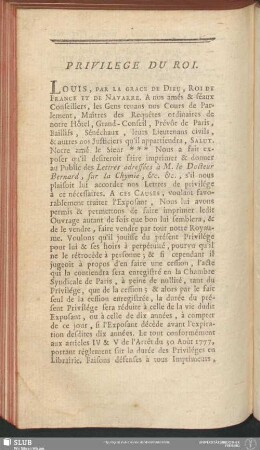 Privilege Du Roi