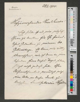 Brief an Werner von Melle
