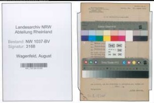 Entnazifizierung August Wagenfeld , geb. 15.08.1889 (Baecker)