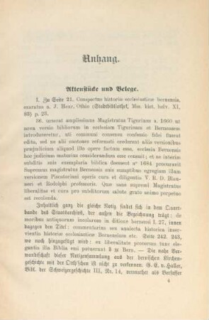 Anhang. Aktenstücke und Belege