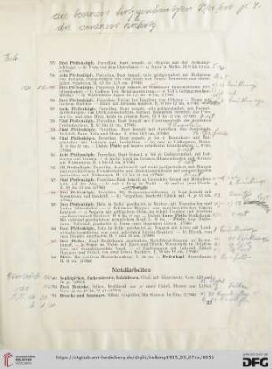 Metallarbeiten (Nr. 349-378)