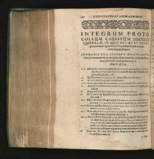 Integrum Protocollum Causarum Simplicis Querelae, In Quo Vetus Et ...
