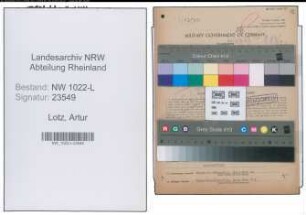 Entnazifizierung Artur Lotz , geb. 02.10.1892 (Lackierer)