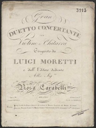 Gran duetto concertante per violino e chitarra : opera 18