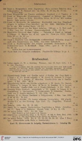 Briefwechsel (Nr. 278 - 318)