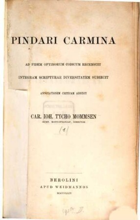 Pindari Carmina