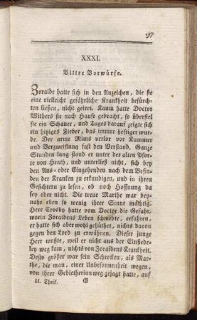 XXXI. Bittre Vorwürfe.