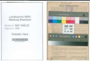 Entnazifizierung Hans Cerkaski , geb. 04.11.1896 (Angestellter)