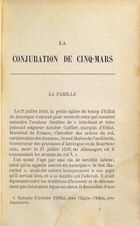 La conjuration de cinq-mars : Avec une préf. par M. Alfred Mézières