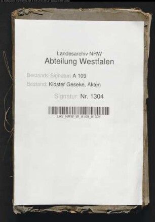 Katastervermessung der Geseker Gemarkung.