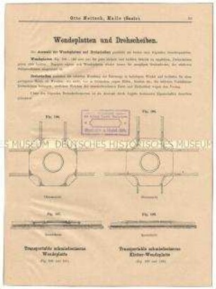Bahnwendeplatten und Drehscheiben