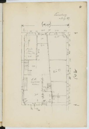 Wohnhaus, Lüneburg: Grundriss (aus: Skizzen- und Fotoalbum 17)