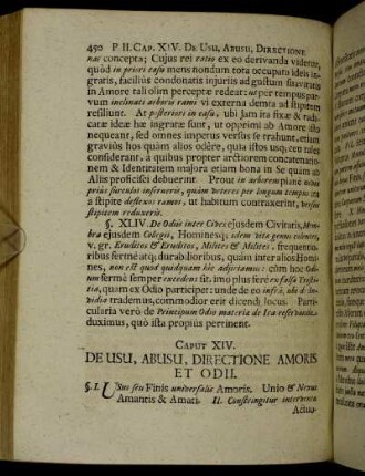 Caput XIV. De Usu, Abusu, Directione Amoris Et Odii.
