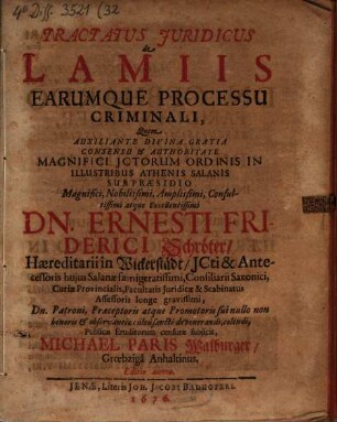 Tractatus iur. de lamiis ...