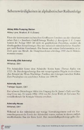 Sehenswürdigkeiten in alphabetischer Reihenfolge