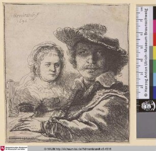 [Selbstbildnis mit Saskia; Self-Portrait with Saskia; Portrait de Rembrandt et sa femme]