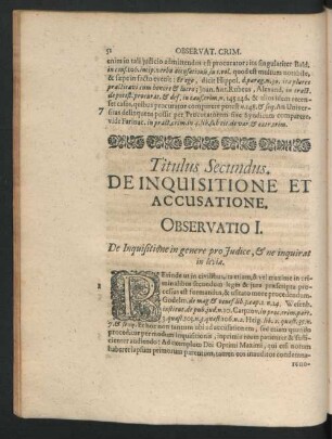Titulus Secundus. De Inquisitione Et Accusatione.