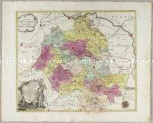 Carte Géographique du Comté de Lippe