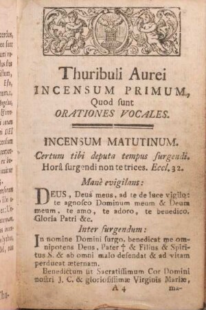 Incensum Matutinum.