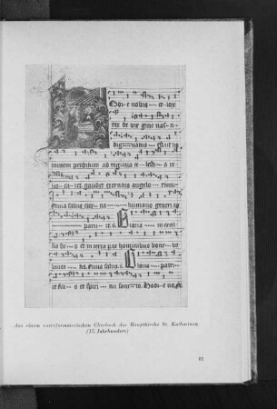 Aus einem vorreformatorischen Chorbuch der Hauptkirche St. Katharinen (15. Jahrhundert)