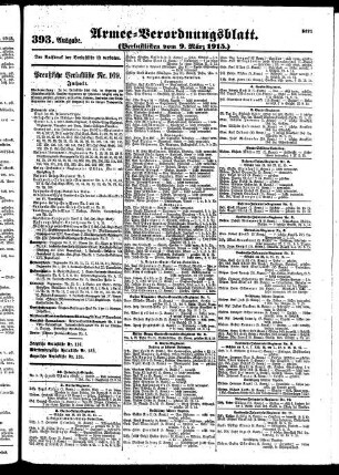 393.Ausgabe. Dienstag, 9. März 1915