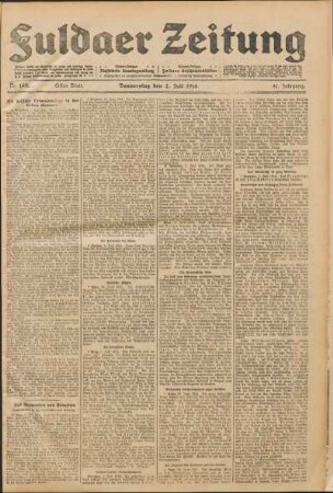 Ausgabe vom Donnerstag, den 02. Juli 1914.