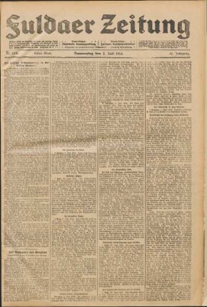 Ausgabe vom Donnerstag, den 02. Juli 1914.