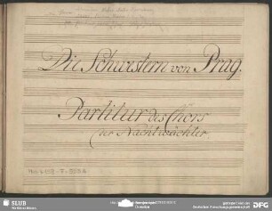 Die Schwestern von Prag. Excerpts. Arr - Mus.4158-F-503A : Coro maschile, bc